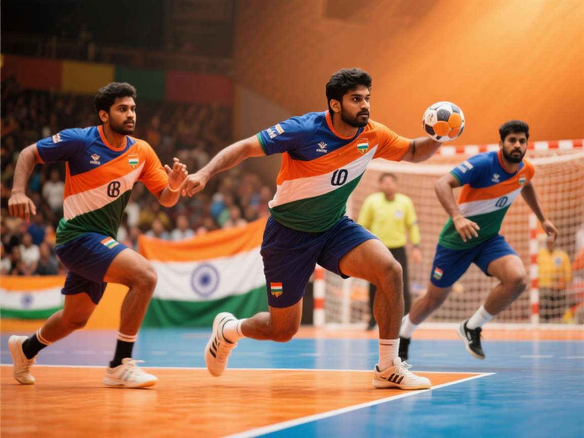 Handball Legends India Gameplay Handball Legends India gameplay showing Indian stadium